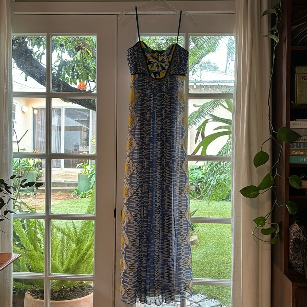 Bohemian beaded maxi dress
